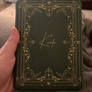 Vintage Book Style Kindle Scribe Case with Auto Sleep/Wake & Customization