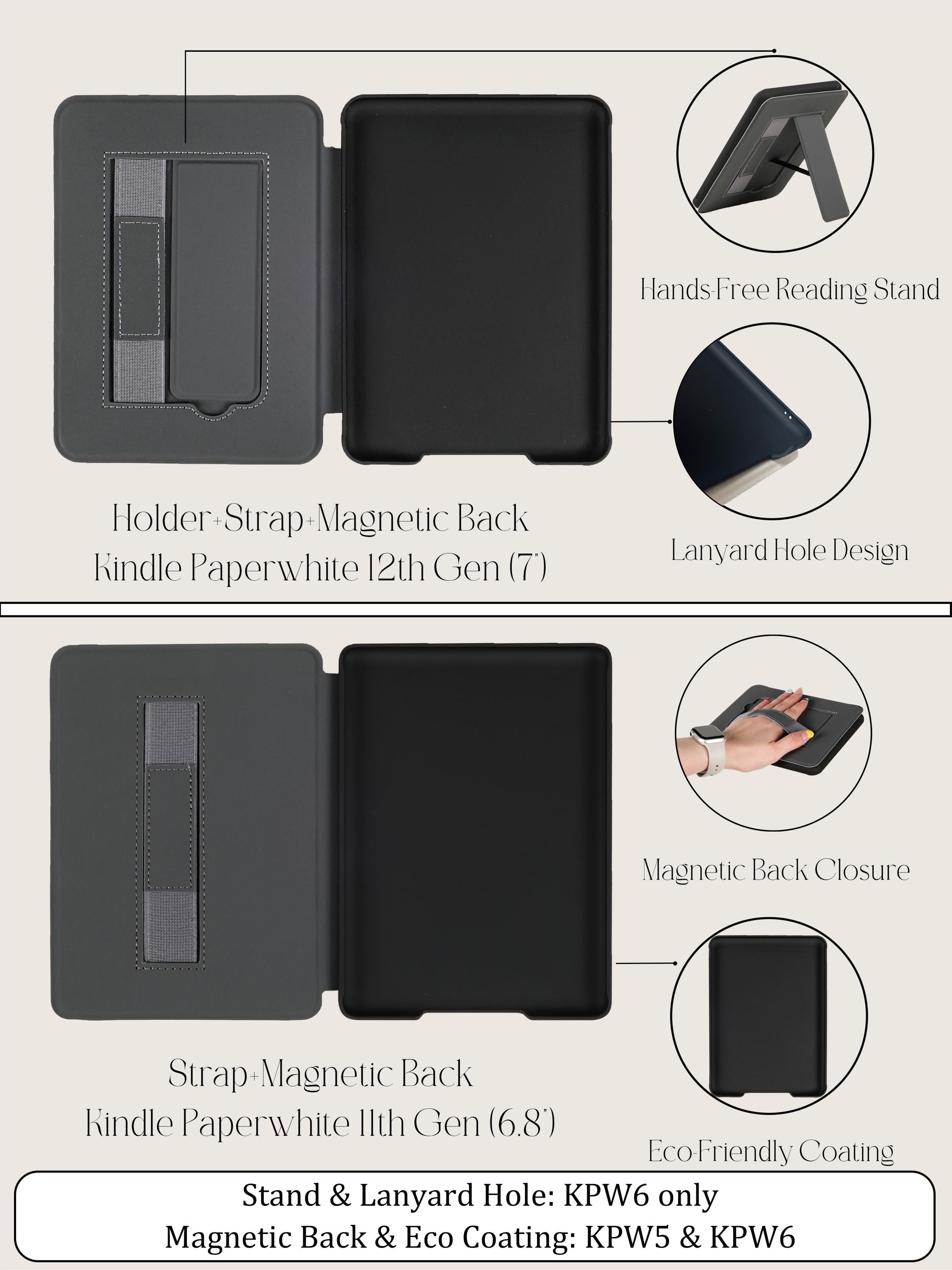 Vintage Book Style Kindle Scribe Case with Auto Sleep/Wake & Customization