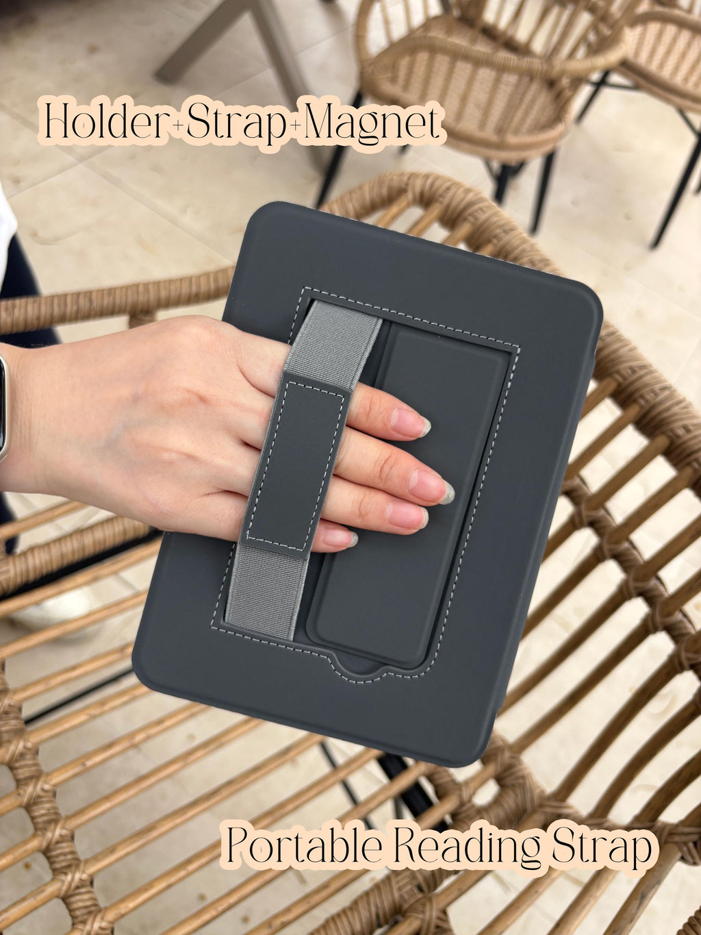 Vintage Book Style Kindle Scribe Case with Auto Sleep/Wake & Customization