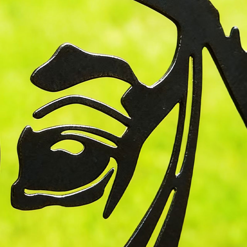 Peeking Horse Metal Garden Stake - Wrought Iron Yard Art, Outdoor Fence Ornament